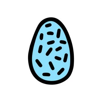 Easter decorated egg. doodle style. Egg a sketch Stock Illustration