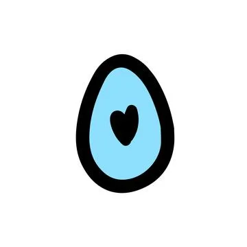 Easter decorated egg. doodle style. Egg a sketch Stock Illustration
