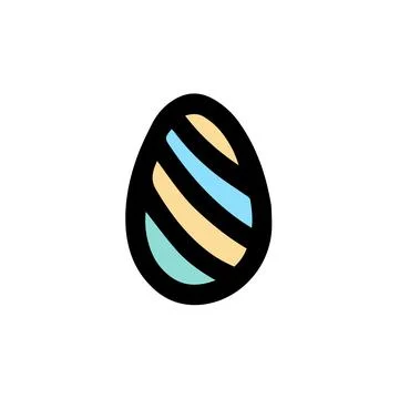 Easter decorated egg. doodle style. Egg a sketch Stock Illustration