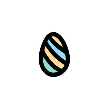 Easter decorated egg. Egg doodle Stock Illustration