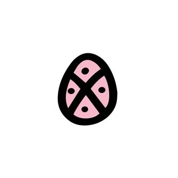 Easter decorated egg. Egg doodle Stock Illustration