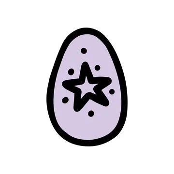 Easter decorated egg. Egg doodle Stock Illustration