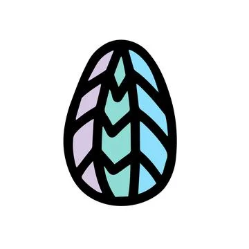 Easter decorated egg. vector illustration Stock Illustration