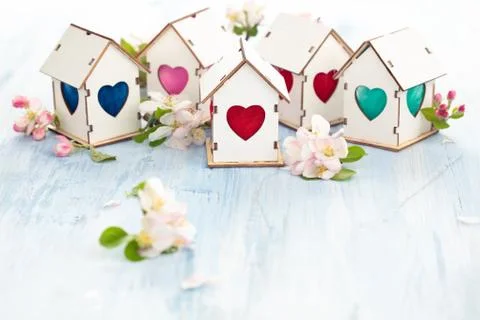 Easter decoration with apple blossom. Stock Photos