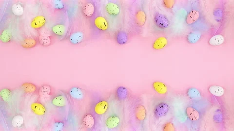 Easter decoration with blinking lights on top and bottom. Stop motion Stock Footage 148784320