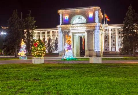 Easter decoration in Chisinau Stock Photos