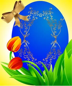 Easter decoration with Easter egg Stock Illustration
