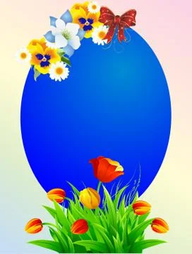Easter  decoration with Easter egg Stock Illustration