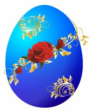 Easter decoration with Easter egg, Stock Illustration