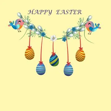 Easter decoration of eggs Stock Illustration