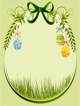 Easter decoration frame Illustrazione stock