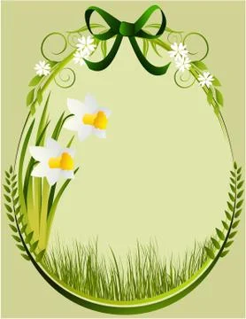 Easter decoration frame Stock Illustration