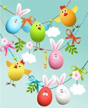 Easter decoration Stock Illustration