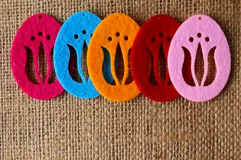 Easter decoration from textile 2 Stock Photos