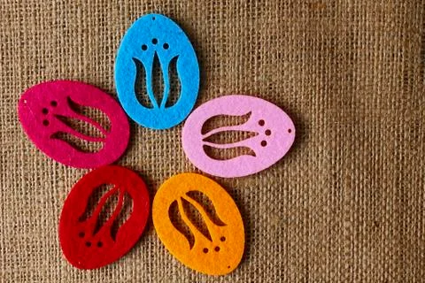 Easter decoration from textile Stock Photos