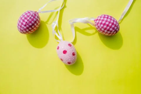 Easter decoration,Easter party decoration elements. Eggs garland.Greeting card Stock Photos