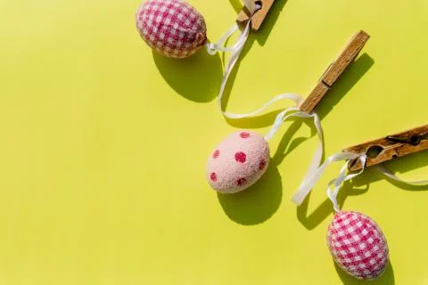 Easter decoration,Easter party decoration elements. Eggs garland.Greeting card Stock Photos