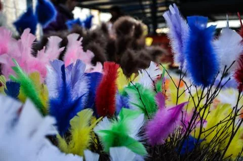 Easter decorations close-up Stock Photos