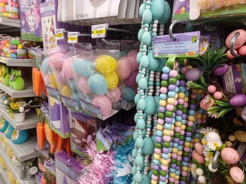 Easter Decorations on Display Stock Photos