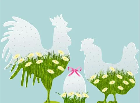Easter decorations Stock Illustration