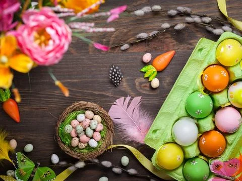 Easter decorations Stock Photos