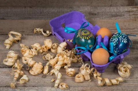 Easter decorative eggs Stock Photos