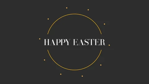 Easter delight vibrant circular frame with Happy Easter in bold white letters Vídeo Stock 265552812