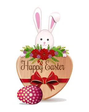 Easter design with Easter Bunny and Easter egg Stock Illustration