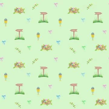 Easter design elements eggs, for textile, fabric, decor. Illustrazione stock