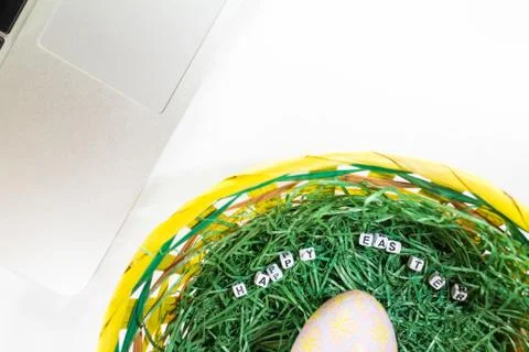 Easter desk decoration dice Stock Photos