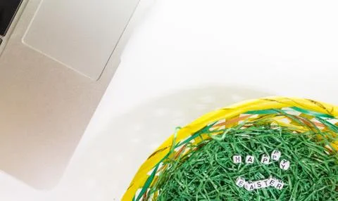 Easter desk decoration Stock-Fotos