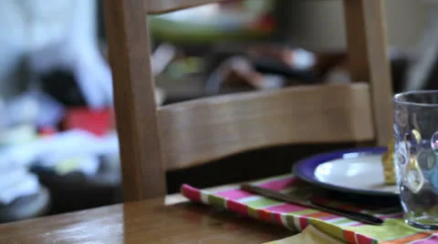 Easter dinner table and decorations Stock Footage 22920860