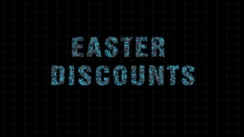 Easter discounts, digital animation binary code Stock Footage 105542696