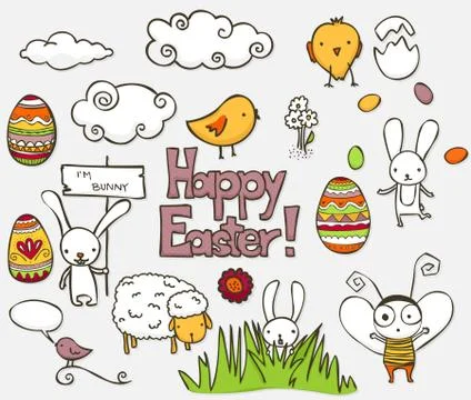 Easter doodle Stock Illustration