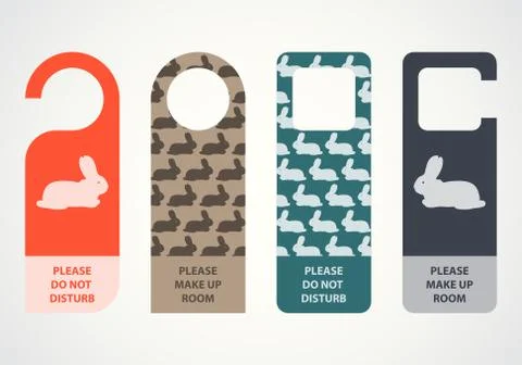 Easter door knob, do not disturb Stock Illustration