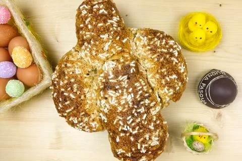 Easter dove cake Stock Photos