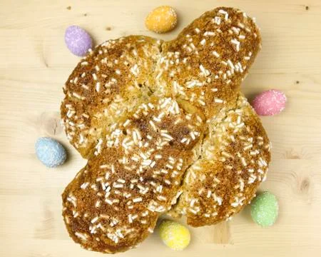 Easter dove cake Stock Photos