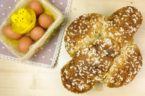 Easter dove cake Stock Photos