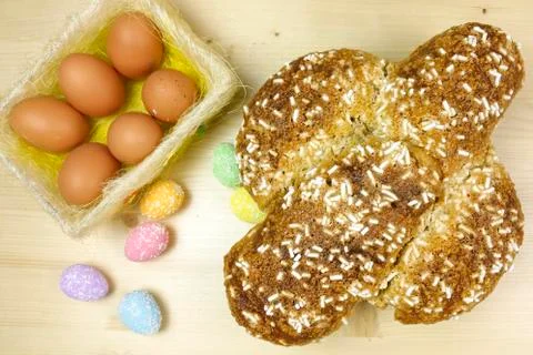 Easter dove cake Stock Photos