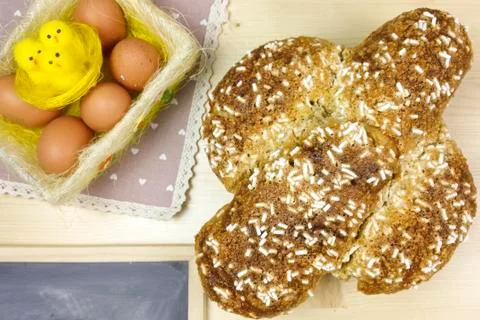 Easter dove cake Stock Photos