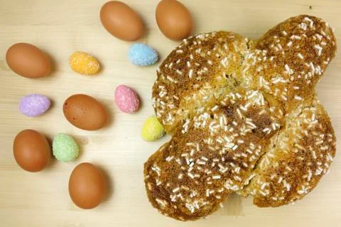 Easter dove cake Stock Photos