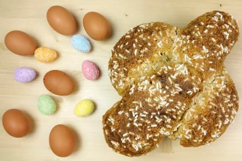 Easter dove cake Stock Photos