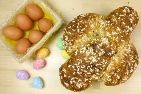 Easter dove cake Stock Photos