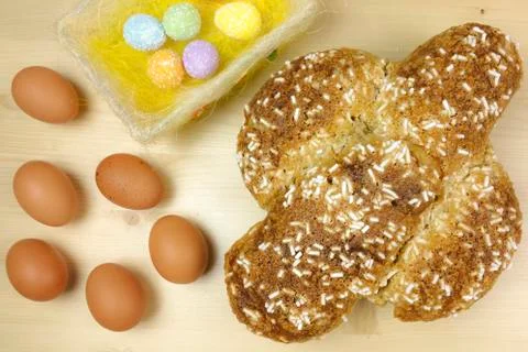 Easter dove cake Stock Photos