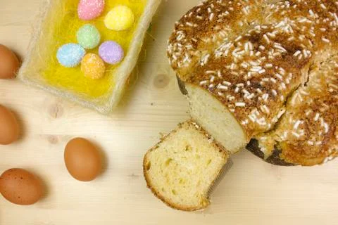 Easter dove cake Stock Photos