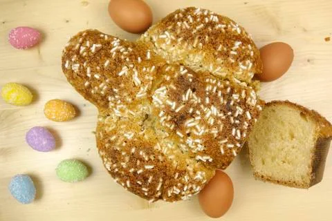 Easter dove cake Stock Photos