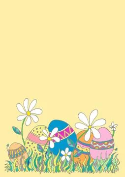 Easter drawing decorative illustration 스톡 일러스트