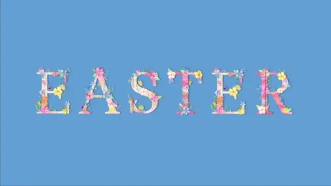 Easter dynamic slide show easter symbols presentation Stock Footage 127516944