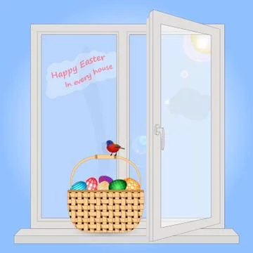 Easter in each house Stock Illustration