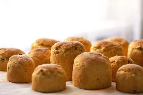 Easter, Easter cupcakes, Easter homemade bread Stock Photos